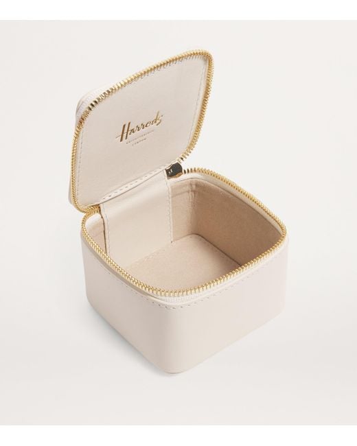 Harrods Natural Smooth Leather Trinket Box for men