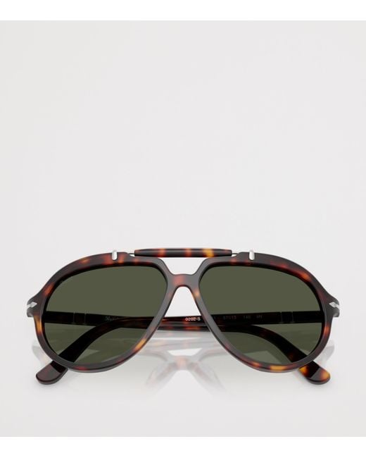 Persol Green Senna Series Pilot Sunglasses
