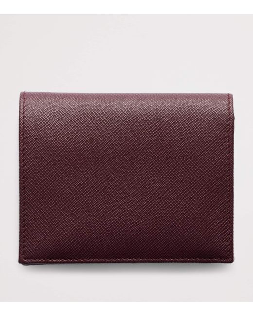 Prada Purple Small Saffiano Leather Bifold Wallet