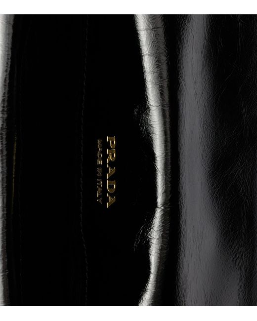 Prada Black Mini Leather Wallet With Strap