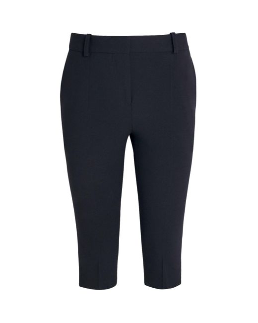 Totême  Blue Virgin Wool-Blend Capri Trousers