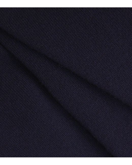 Harrods Blue Cashmere Rollneck Sweater for men