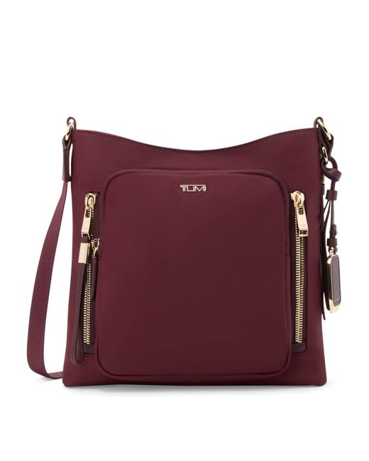 Tumi Purple Nylon Voyageur Tyler Cross-Body Bag