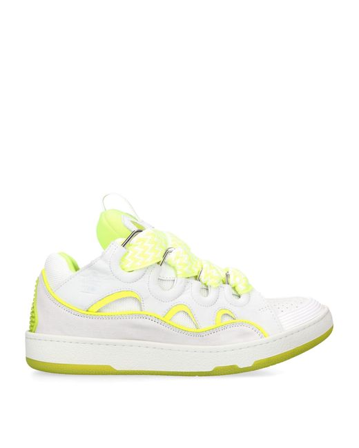 Lanvin Curb Sneakers in White | Lyst