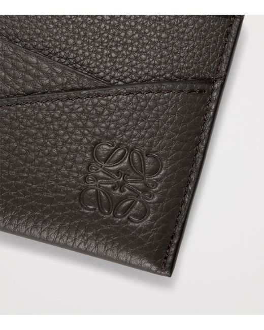 Loewe Black Leather Puzzle Card Holder for men