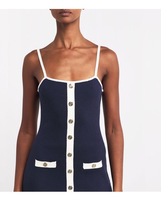 Maje Blue Knitted Mini Dress