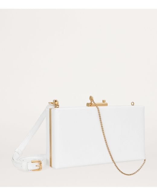 Dolce & Gabbana White Leather Top-Handle Bag