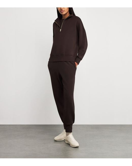 Varley Brown Doublesoft Hawley Half-Zip Sweatshirt