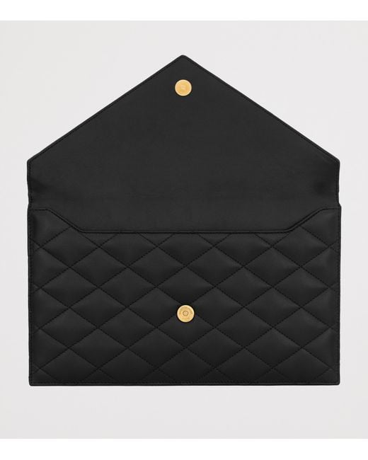 Saint Laurent Black Quilted Paris Pouch