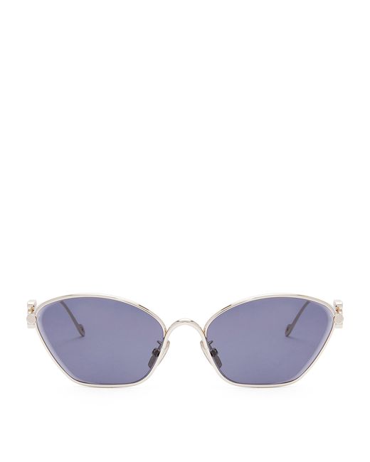 Loewe Purple Anagram Hexagonal Sunglasses