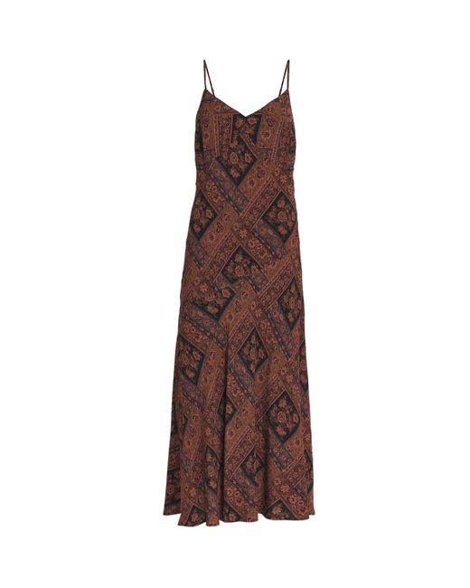 PAIGE Brown Printed Viejo Maxi Dress