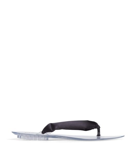 Alaïa White Invisible Thong Flip Flops