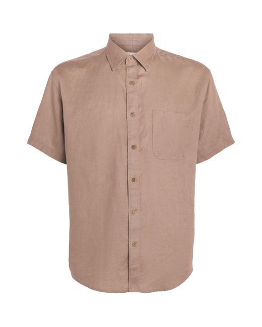 NN07 Natural Linen Short-Sleeve Shirt for men