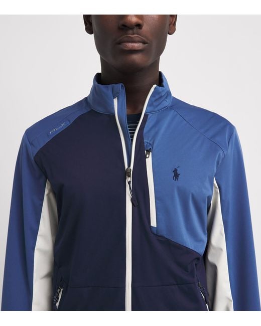 Ralph Lauren Blue Colour-Block Packable Jacket for men