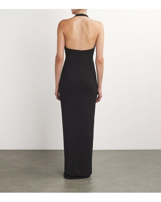 Skims Soft Lounge Halterneck Maxi Dress in Black | Lyst Skims Soft Lounge Halterneck Maxi Dress in Black | Lyst