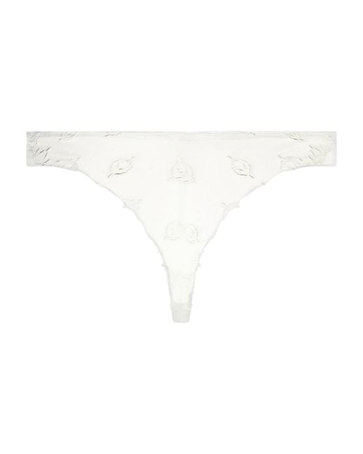Chantelle White Lace Champs Elysées Thong
