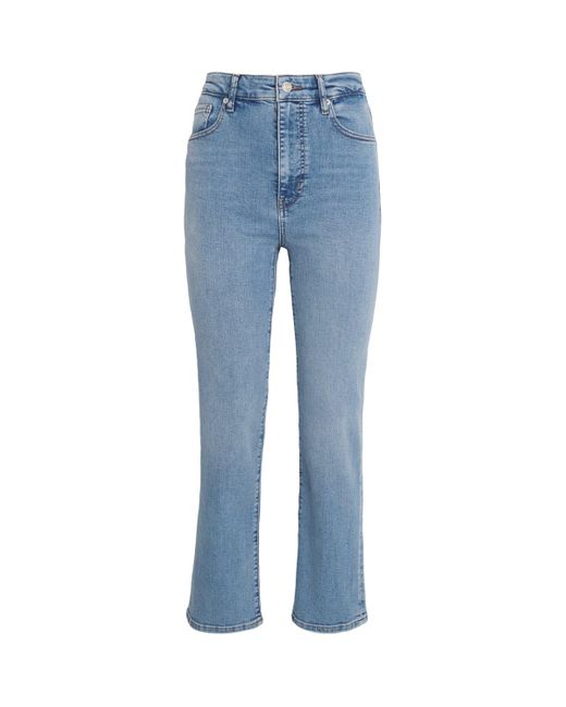 FRAME Blue The Pencil Crop Jeans