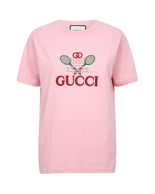 Gucci Pink Tennis Logo T-shirt