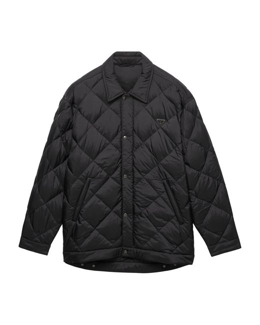 Prada Black Technical Quilted Down Jacket for men
