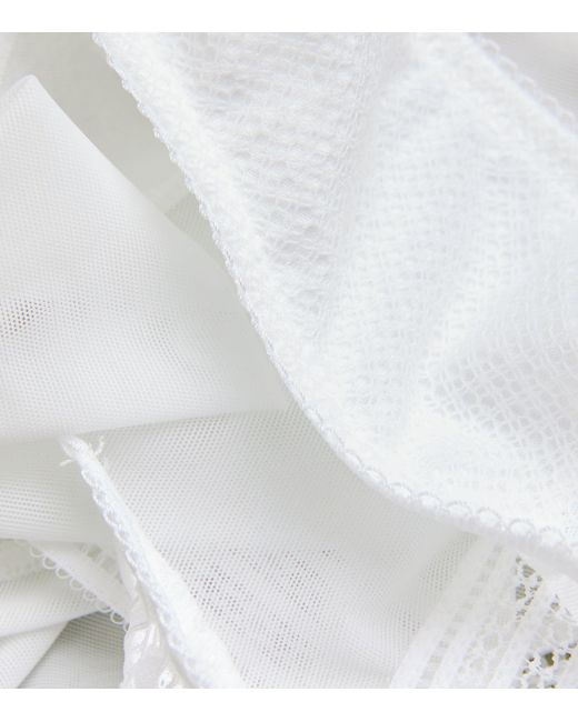 Wacoal White Lace-trim Raffine Briefs