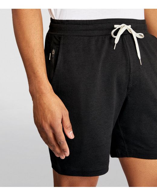 vuori Black Ponto Performance Sweat Shorts for men