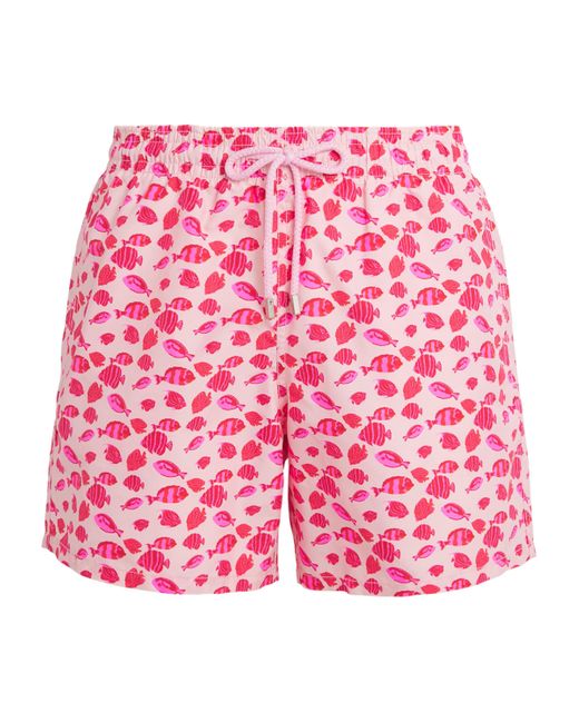 Vilebrequin Red Fish Print Moorea Swim Shorts for men