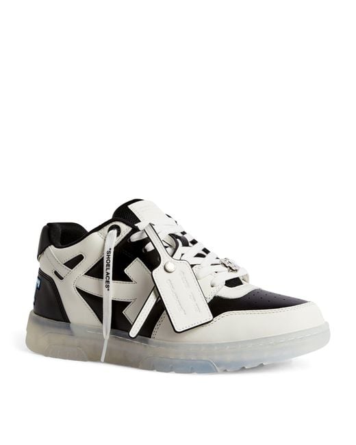 Off-White c/o Virgil Abloh Black Leather Out Of Office ''ooo'' Sneakers for men
