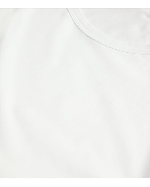 Hanro White Cotton T-Shirts for men
