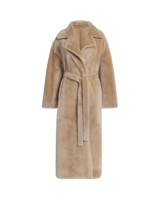 Arma Natural Shearling-Leather Reversible Rien Coat