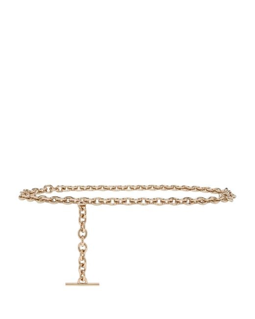 McQueen Metallic T-Bar Chain Belt
