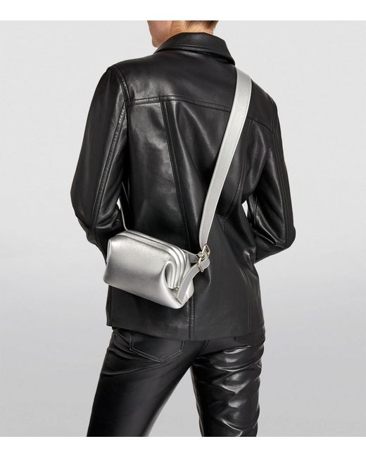 OSOI Gray Leather Pecan Brot Cross-body Bag
