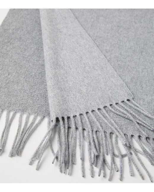 Brunello Cucinelli Gray Cashmere Scarf