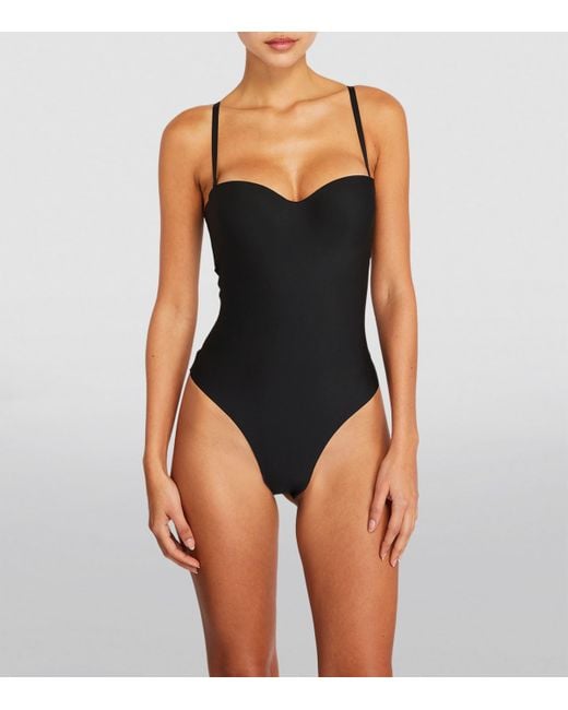 Skims Black Moulded Underwire Thong Bodysuit