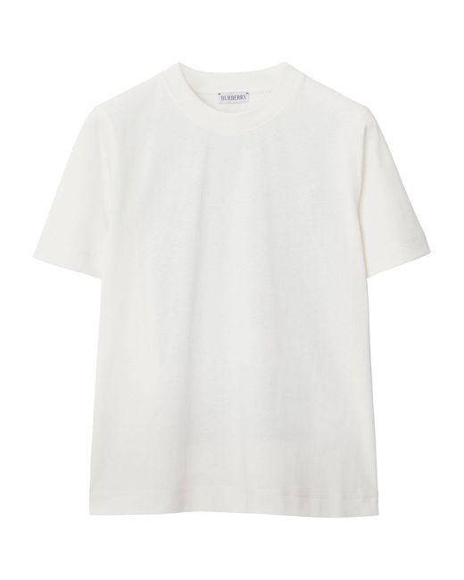 Burberry White Cotton Ekd T-shirt