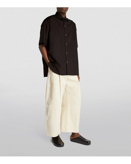 Studio Nicholson Black Cotton Short-sleeve Shirt for men