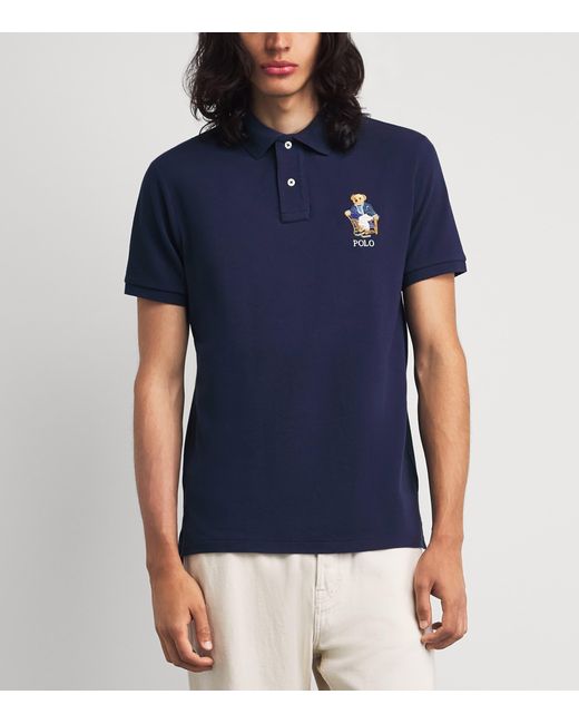 Polo Ralph Lauren Blue Cotton Polo Bear Polo Shirt for men