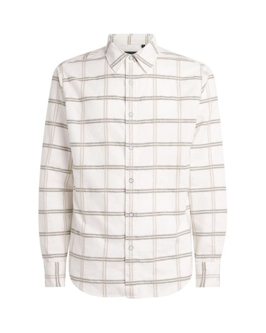 Rag & Bone White Cotton Check Shirt for men