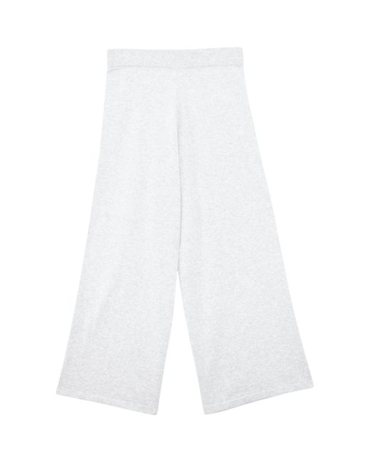 Chinti & Parker White Cotton Wide-leg Sweatpants