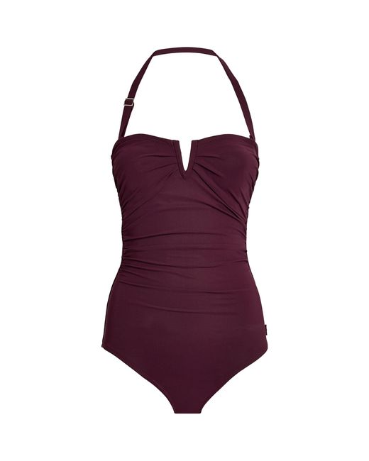 Shan Purple Bandeau Swimsuit
