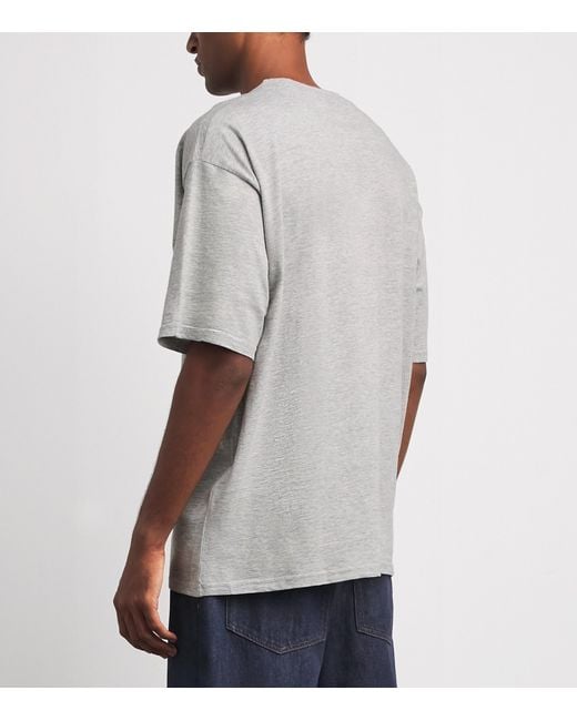 Maison Margiela Gray Cotton Creased Bird T-Shirt for men