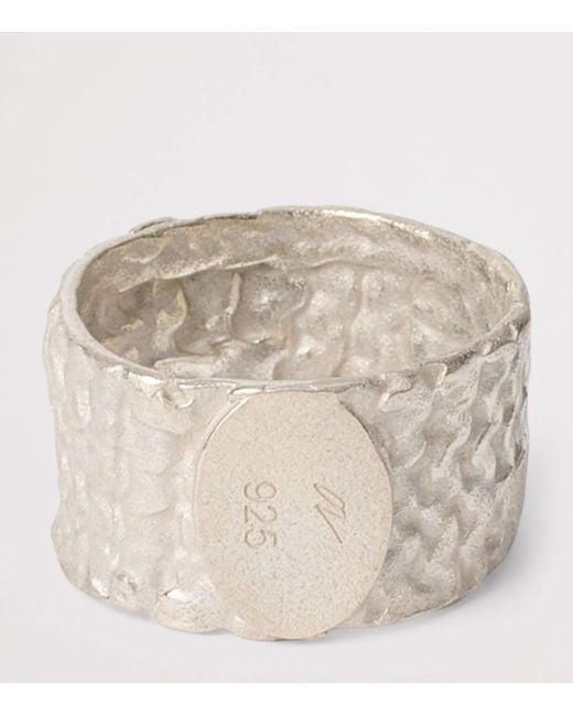 Our Legacy Natural Sterling Knit Ring for men