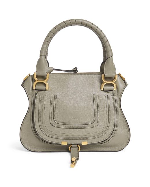 Chloé Gray Small Leather Marcie Top-Handle Bag
