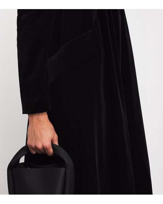 Max Mara Black Velvet Off-The-Shoulder Gown