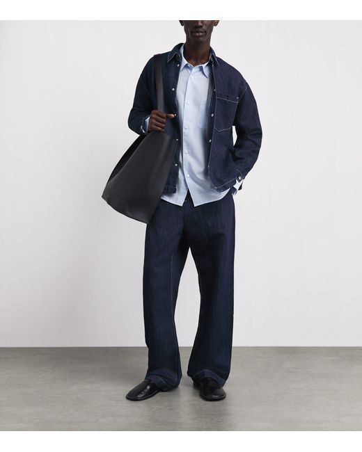 7 For All Mankind Blue Oversized Denim Shirt for men