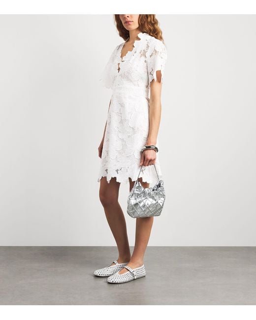 Sandro White Guipure Lace Mini Dress