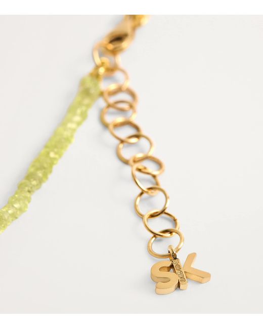 Suzanne Kalan Metallic Diamond And Chrysoberyl Infinite Beaded Necklace