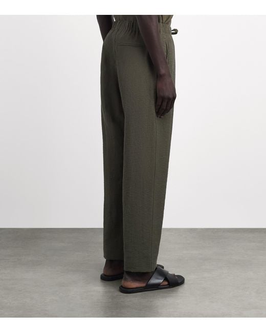 Commas Green Drawstring Resort Trousers for men