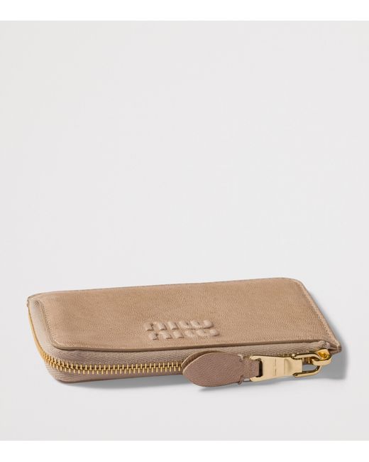 Miu Miu Natural Nappa Leather Envelope Card Holder