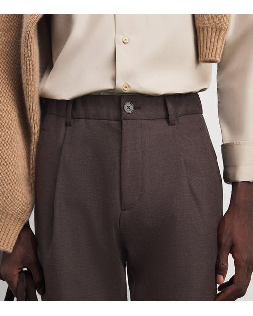 Herno Gray Elasticated Tailored Trousers for men
