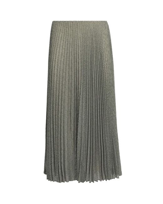 Vince Gray Pleated Midi Skirt